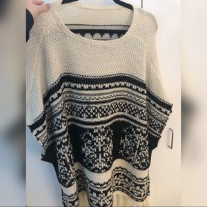 Cozy bohemian poncho